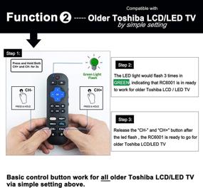 img 1 attached to Заменяющий пульт IR для Toshiba Fire TV совместимый с моделями 32LF221U19, 43LF421U19, 43LF621U19, 49LF421U19, 50LF621U19, 55LF621U19 TF-50A810U19 с кнопкой обучения (без голосового управления)