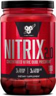 💪 bsn nitrix 2.0: advanced nitric oxide booster- maximizes workout performance, muscle recovery, and endurance- 180 tablets logo