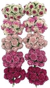 img 4 attached to 🌹 Exquisite 100 pcs Mini Rose Mulberry Paper Flowers in a Variety of Pink Shades – Perfect for Scrapbooking, Weddings, Doll Houses, and Cards!