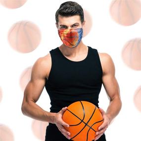 img 1 attached to 🏀 Adjustable Unisex Face Protection for Sports: 6-Piece Reusable Face Covering for Basketball, Rugby, Baseball, Football