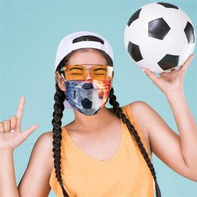 img 3 attached to 🏀 Adjustable Unisex Face Protection for Sports: 6-Piece Reusable Face Covering for Basketball, Rugby, Baseball, Football