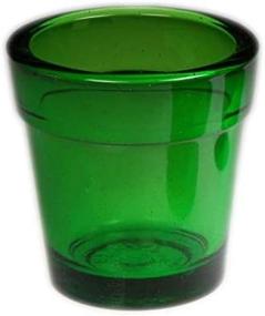 img 1 attached to 🕯️ Vibrant Green Glass Candleholder Set: Made in USA, Heavy-Duty, Box of 6 for Votive or Tea Light Candles