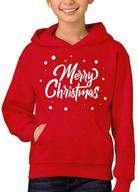 🦌 festive reindeer sweatshirt: christmas hoodie for boys' clothing logo