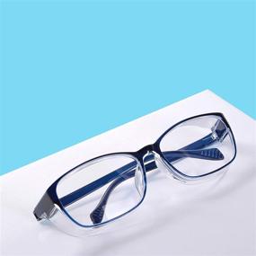 img 1 attached to 👓 2Pack Blue Light Blocking Safety Goggles Eyeglasses for Men and Women (Black & Blue)