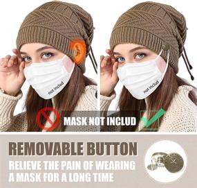 img 2 attached to Womens Winter Slouchy Ponytail Buttons Outdoor Recreation