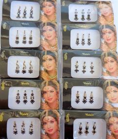 img 1 attached to 💖 Vibrant & Versatile: 8 Bindi Pack with 24 Combo Bindi Stickers in Multicolored, Silver, Gold, Black - Perfect Bindi Tattoos and Jewelry