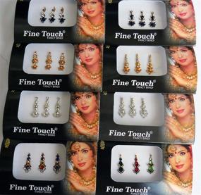 img 4 attached to 💖 Vibrant & Versatile: 8 Bindi Pack with 24 Combo Bindi Stickers in Multicolored, Silver, Gold, Black - Perfect Bindi Tattoos and Jewelry