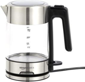 img 4 attached to 🔌 1.0 Liter Electric Glass and Steel Kettle by Amazon Basics