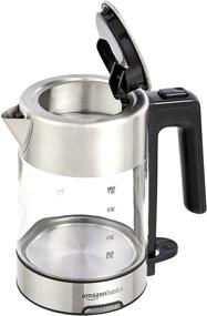 img 2 attached to 🔌 1.0 Liter Electric Glass and Steel Kettle by Amazon Basics