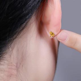 img 1 attached to Secure Your Studs with Catmade 14k Gold Plated Earring Backs: 10Pcs Screw-On & Butterfly Locking Earring Backs for Safety and Hypoallergenic Comfort