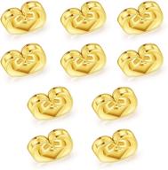 secure your studs with catmade 14k gold plated earring backs: 10pcs screw-on & butterfly locking earring backs for safety and hypoallergenic comfort logo