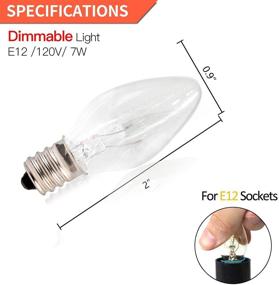 img 3 attached to 🔌 Original Replacement Betus Long Lasting Dimmable 7 Watt E12 Socket Incandescent Candelabra Salt Lamp Bulb - Value Pack of 12