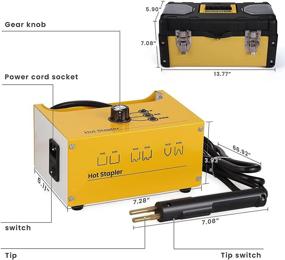 img 1 attached to 🔥 Anbull 70W Plastic Welder Kit with 900PCS Hot Staples, Electric Hot Stapler Bumper Plastic Repair Welding Kit - 110V