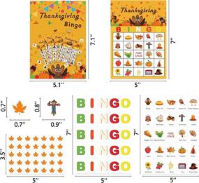 img 2 attached to 🍂 Enhance Your Thanksgiving Gathering with Geefuun Fall Bingo Cards - Ideal for Party Supplies, Decorations, and 24 Players