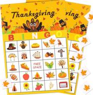 🍂 enhance your thanksgiving gathering with geefuun fall bingo cards - ideal for party supplies, decorations, and 24 players логотип