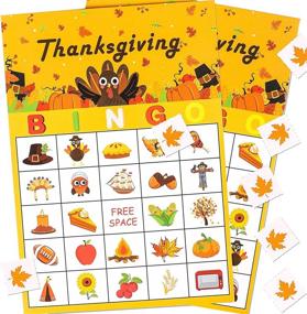 img 4 attached to 🍂 Enhance Your Thanksgiving Gathering with Geefuun Fall Bingo Cards - Ideal for Party Supplies, Decorations, and 24 Players