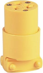 img 1 attached to 💡 EATON 4228-BOX Heavy Duty Grounded Straight Blade Electrical Connector, 125 V, 20 A, 2 Pole, Yellow - Reliable Industrial Power Solution