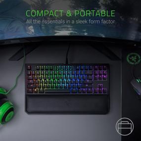 img 1 attached to 🎮 Razer BlackWidow TE Chroma v2 TKL Tenkeyless Mechanical Gaming Keyboard: Green Switches, Tactile & Clicky, RGB Lighting, Wrist Rest, Programmable Macros, Classic Black