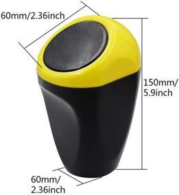 img 3 attached to Yolu Car Trash Can: Mini Auto Garbage Can for Convenient Waste Storage in Yellow - Versatile Cute Vehicle Trash Bins for Car, Home, Office, Bathroom, Kitchen, Living Room, etc.