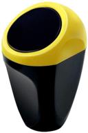 yolu car trash can: mini auto garbage can for convenient waste storage in yellow - versatile cute vehicle trash bins for car, home, office, bathroom, kitchen, living room, etc. logo