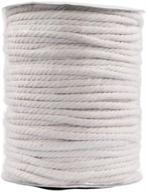 🪢 premium quality realcotton natural cotton macrame rope - 6mm x 75m twisted soft cord for craft and decor projects logo