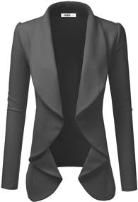 img 4 attached to 👚 Stylish Doublju Classic Draped Blazer: Perfect Women's Clothing for Suiting & Blazers