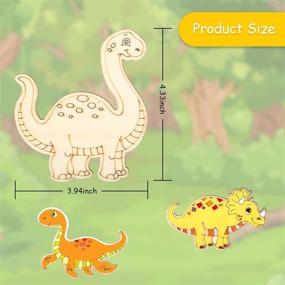 img 3 attached to 🦖 Dinosaur Unfinished Wood Cutouts - 8 Styles for DIY Craft Art Projects, Home Decoration Ornament, and Kids' Wooden Paint Crafts - Set of 24