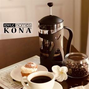 img 2 attached to ☕ Кофеварка с металлическим фильтром KONA Black Shell French Press - крупная ручка и защита для стекла