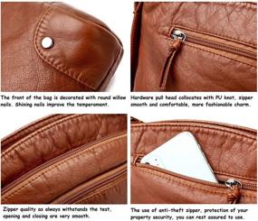 img 1 attached to Handbags Shoulder Designer Ladies Leather