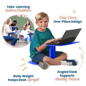 img 2 attached to 🎒 ECR4Kids ELR-15810-BL: The Surf Portable Lap Desk for Flexible Seating, Homeschool & Classroom Writing Table (BLUE)