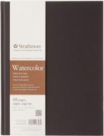 📚 strathmore 467-8 str-467-8 watercolor art journal - 48 sheets, size: 8.5 x 11 inches, white, no.140, 24 inches long logo