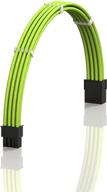 linkup - 30cm pci-e 8p(6+2) gpu psu power supply braided sleeved custom mod pc extension cable w/combs┃strong &amp logo