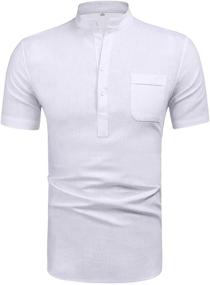 img 3 attached to 👕 Daupanzees Premium T Shirts with Stylish Placket Design: Elevate Your Wardrobe