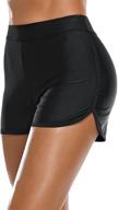 🩱 bonneuitbebe women's high waisted swim shorts - beach bathing suit bottoms, board shorts, bikini boyshorts logo