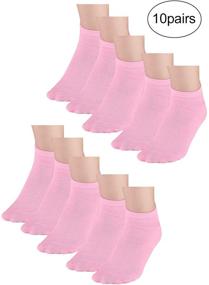 img 3 attached to Allegra K Soft Athletic Ankle Socks with Stretch Cuffs - Set of 10 Pairs