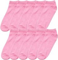 allegra k soft athletic ankle socks with stretch cuffs - set of 10 pairs logo