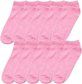 img 4 attached to Allegra K Soft Athletic Ankle Socks with Stretch Cuffs - Set of 10 Pairs