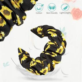 img 1 attached to Blueshaw Fabric Elastic Scrunchie Watch Band for Garmin vivoactive 4S - Cute Replacement Straps for 40mm Smartwatch/Vivomove 3s (Sunflower Yellow)