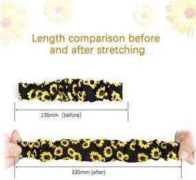img 3 attached to Blueshaw Fabric Elastic Scrunchie Watch Band for Garmin vivoactive 4S - Cute Replacement Straps for 40mm Smartwatch/Vivomove 3s (Sunflower Yellow)