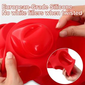 img 2 attached to 🧁 Large Silicone Jumbo Muffin Pan – 12 Cup European Grade Cupcake Baking Tray, Non-Stick Muffin Mold for Baking, Food-Grade Muffin Tins, BPA Free