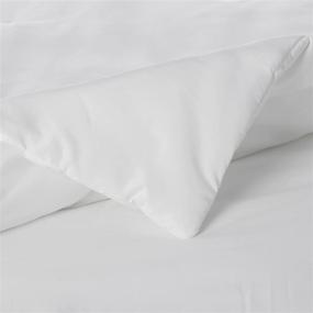 img 2 attached to 🛏️ Stylish and Luxurious Latitude Ruby Ruffle Comforter Set – Twin Size, White