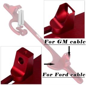 img 3 attached to 🔴 PQY Throttle Cable Bracket: Anodized Red Aluminum for 4150 4160 Carburetors - High Performance Enhancer