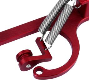 img 2 attached to 🔴 PQY Throttle Cable Bracket: Anodized Red Aluminum for 4150 4160 Carburetors - High Performance Enhancer