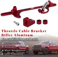 🔴 pqy throttle cable bracket: anodized red aluminum for 4150 4160 carburetors - high performance enhancer logo