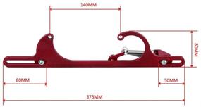 img 1 attached to 🔴 PQY Throttle Cable Bracket: Anodized Red Aluminum for 4150 4160 Carburetors - High Performance Enhancer