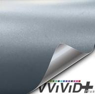 3mil матовая серебряная виниловая пленка для автомобилей, с воздушным выпуском vvivid – размер: 1 фут x 5 футов логотип