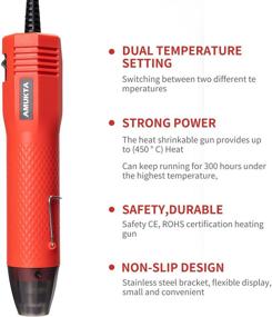 img 3 attached to 🔥 Compact Dual-Temperature Mini Heat Gun: Ideal for Crafts, Epoxy Resin, Phone Repair, and Electronics DIY with Reflector Nozzle and Shrink Tubing