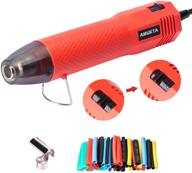 🔥 compact dual-temperature mini heat gun: ideal for crafts, epoxy resin, phone repair, and electronics diy with reflector nozzle and shrink tubing логотип