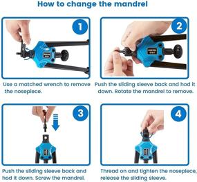 img 1 attached to 14-inch Hand Rivet Nut Tool Kit with 70Pcs Rivet Nuts - Metric & SAE Mandrels, Carrying Case included - M5, M6, M8, M10, 5/16-18, 1/4-20, 10-24