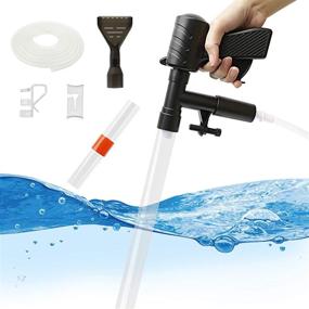 img 3 attached to 🧼 Fistoy 5-in-1 Aqua Clean Gravel Cleaner – New Quick Water Changer Vacuum Siphon with Air-Press Button, Flow Control & Extendable Pipe for Water Change, Sand & Gravel Cleaning